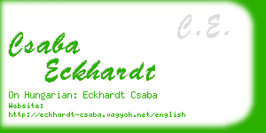 csaba eckhardt business card